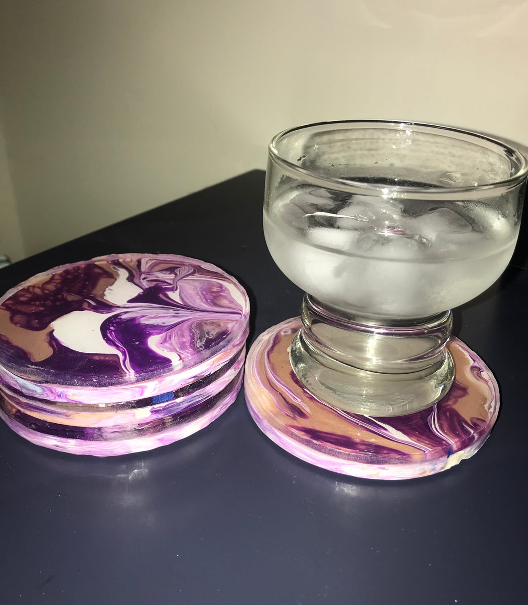 Perfectly Imperfect Coaster Set “purple haze”